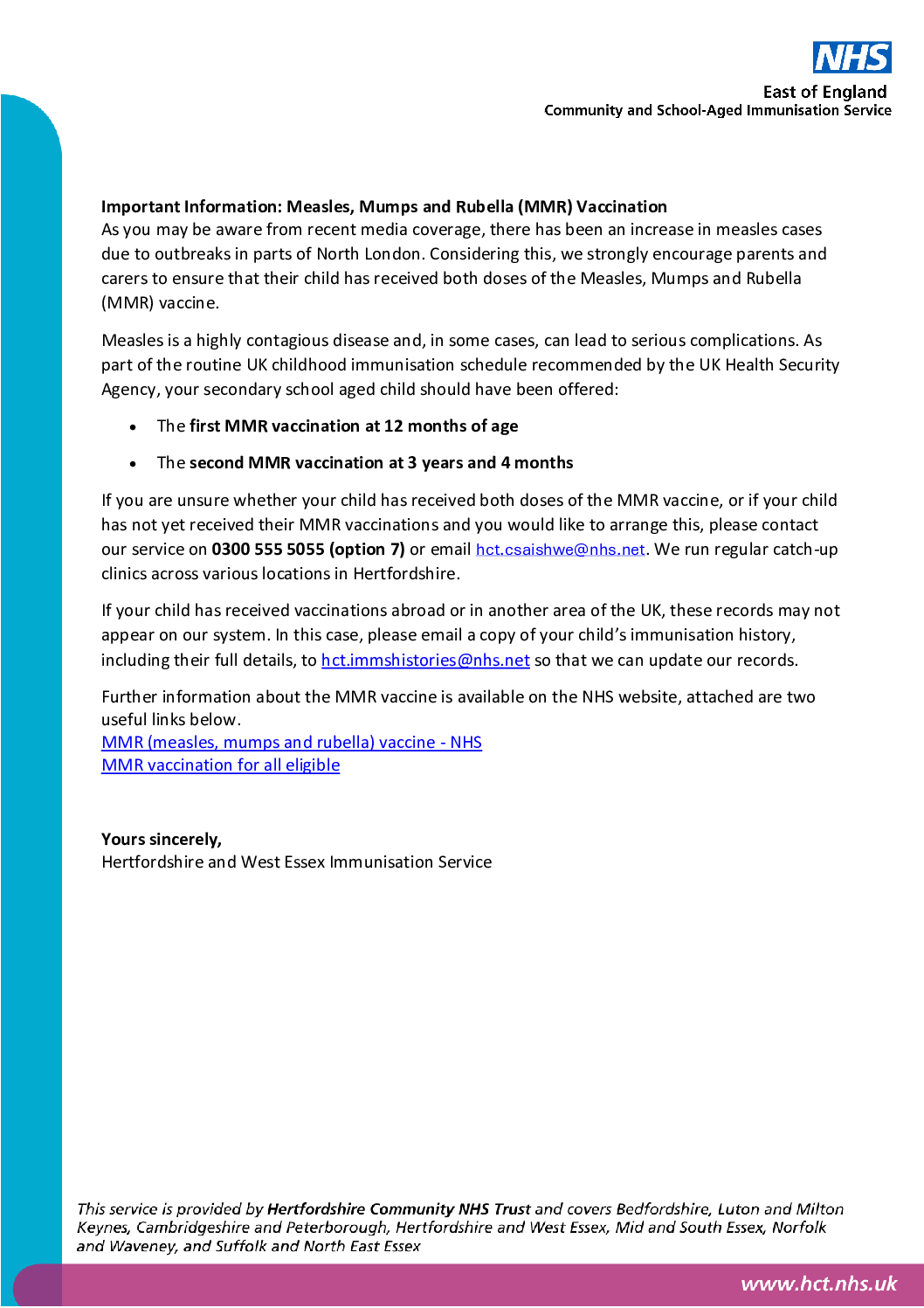 MMR Letter 12 March 2026