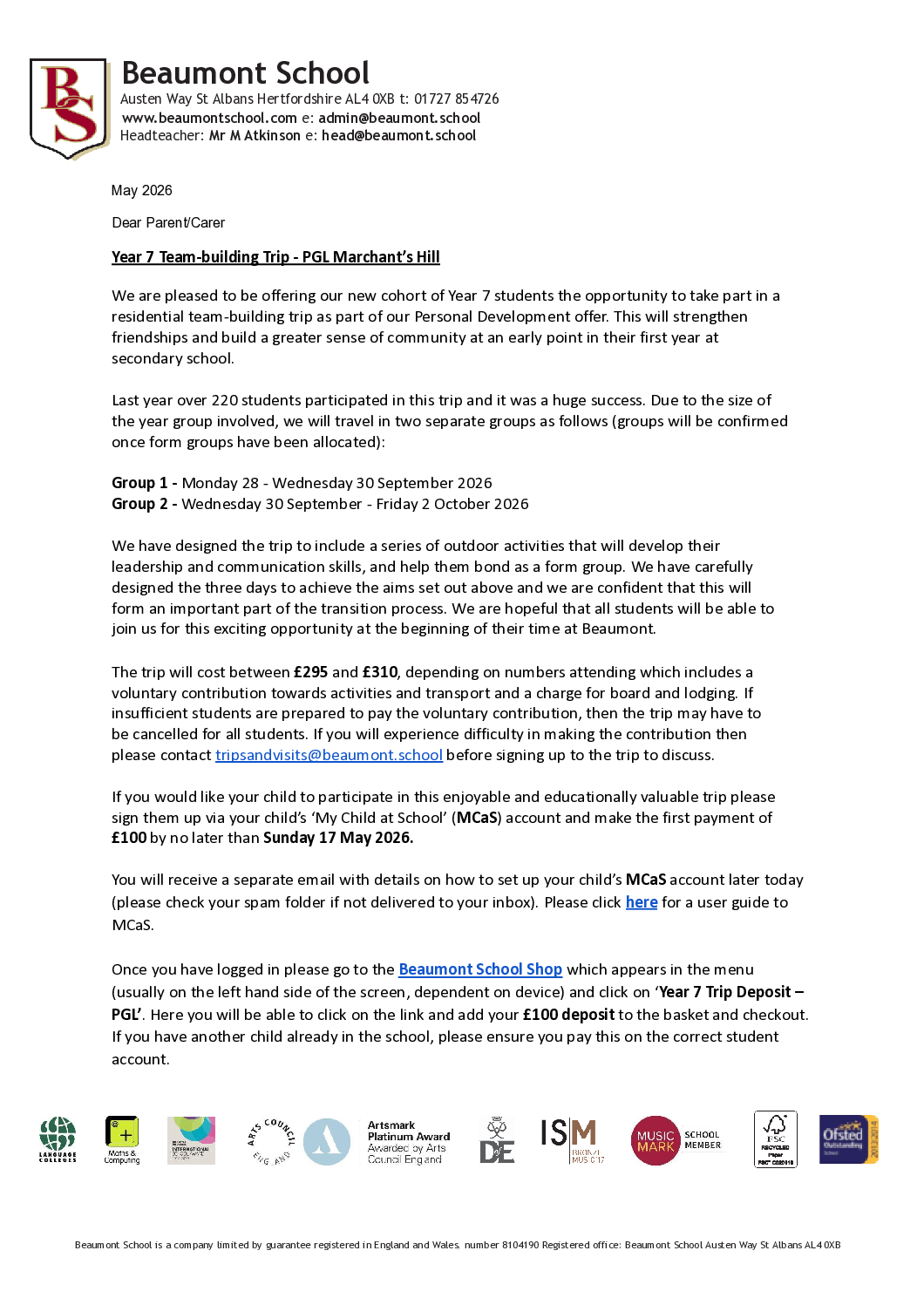 PGL 2026 Letter May 2026