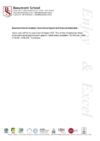 Extract from Financial Statement regarding higher paid staff as at 31 August 2025