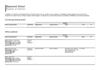 Register of interests 2026